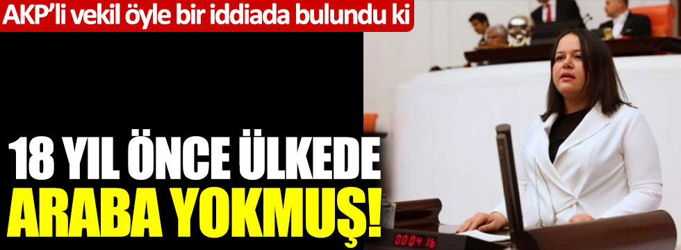 AKP'li Nilgün Ök öyle bir iddiada bulundu ki... 18 yıl önce ülkede araba yokmuş!