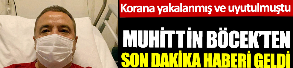 Antalya Büyükşehir Belediye Başkanı Muhittin Böcek'ten son dakika haberi geldi. Koronaya yakalanmış ve uyutulmuştu
