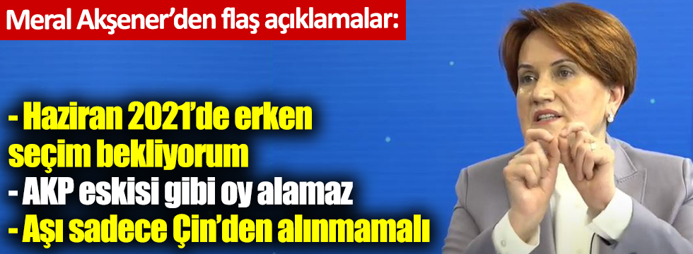 Meral Akşener erken seçim tarihi verdi