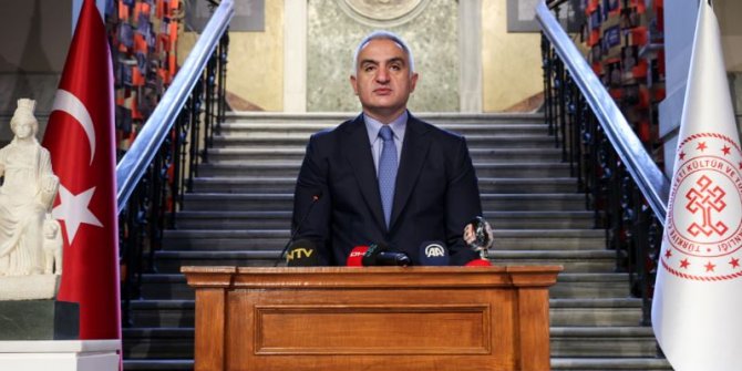 Kültür ve Turizm Bakanı Mehmet Nuri Ersoy, Kybele Heykeli’nin tanıtımında konuştu