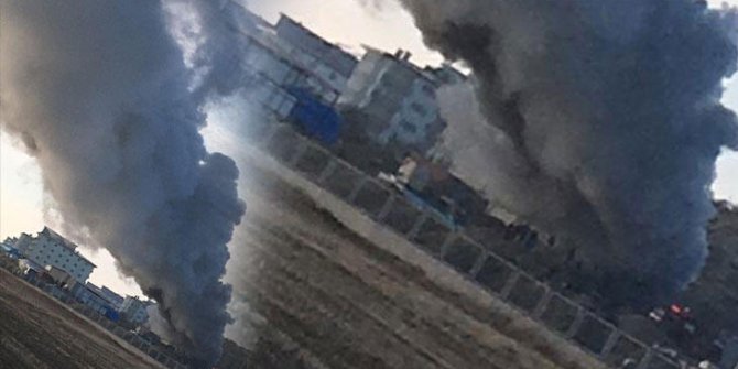 Burdur'da Cezaevi inşaatında işçilerin kaldığı konteynerde korkutan yangın