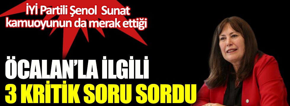 İYİ Parti Milletvekili Şenol Sunat kamuoyunun merak ettiği Osman Öcalan'la ilgili 3 kritik soru sordu