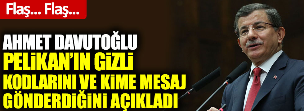 Ahmet Davutoğlu Pelikan'ın yeni hamlesini ve kime mesaj gönderdiğini açıkladı