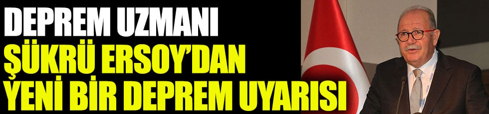 Elazığ depremi sonrası Prof. Dr. Şükrü Ersoy'dan ilk açıklama