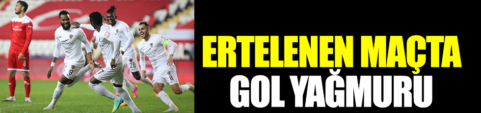 Ertelenen Antalyaspor-Hatayspor maçında  maçta gol yağmuru