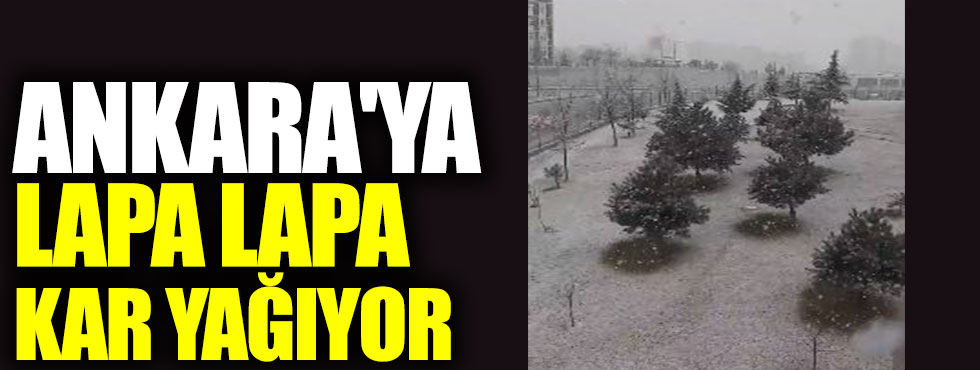 Ankara'ya lapa lapa kar yağıyor