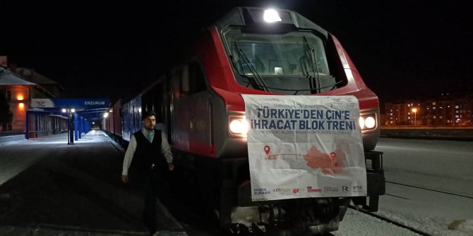 Çin'e yapılan bor ihracatında ilk tren Erzurum'a ulaştı