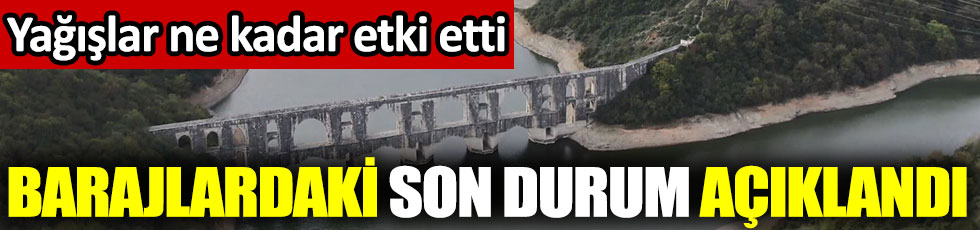 İstanbul'daki barajların son durumu açıklandı. Yağışlar ne kadar etki etti