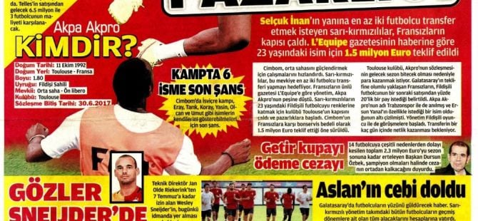 Günün Spor Manşetleri - 07 07 2016