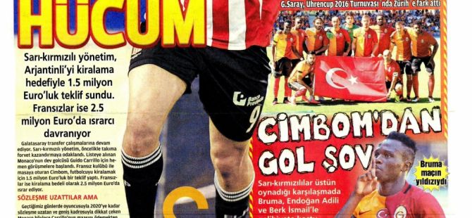 Günün Spor Manşetleri - 18 07 2016