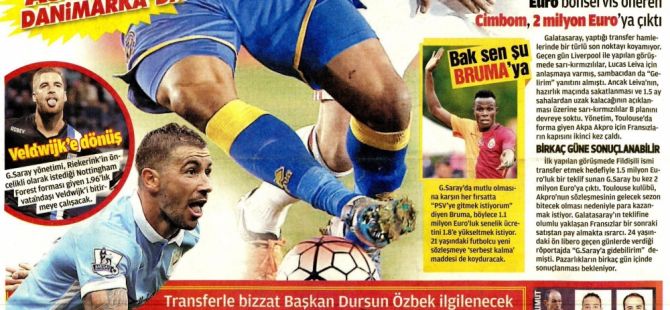 Günün Spor Manşetleri - 25 07 2016