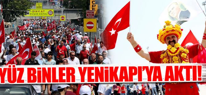 Yüz binler Yenikapı'ya akıyor