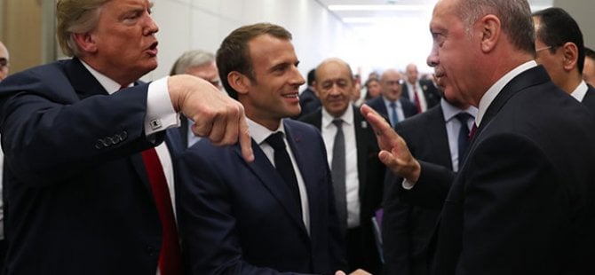 Erdoğan, Trump ve Macron arasında dikkat çeken anlar