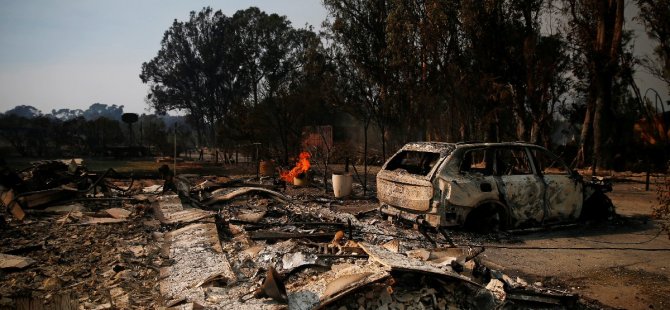 California’daki yangının fotoğrafları yayınlandı