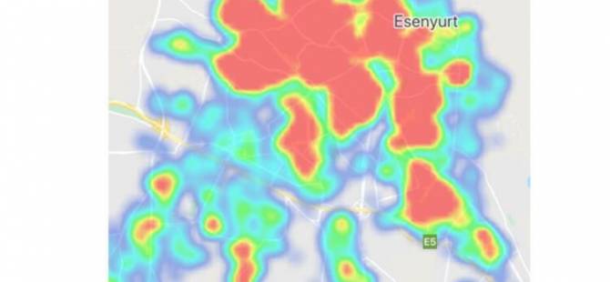 İstanbul Korona virüs yoğunluk haritası güncellendi