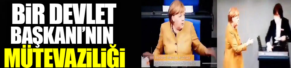 Bir Devlet Başkanı Angela Merkel'in mütevaziliği