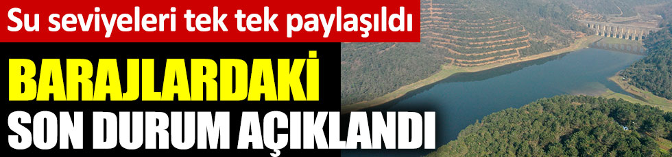 İstanbul'daki barajların son durumu açıklandı. Su seviyeleri tek tek paylaşıldı