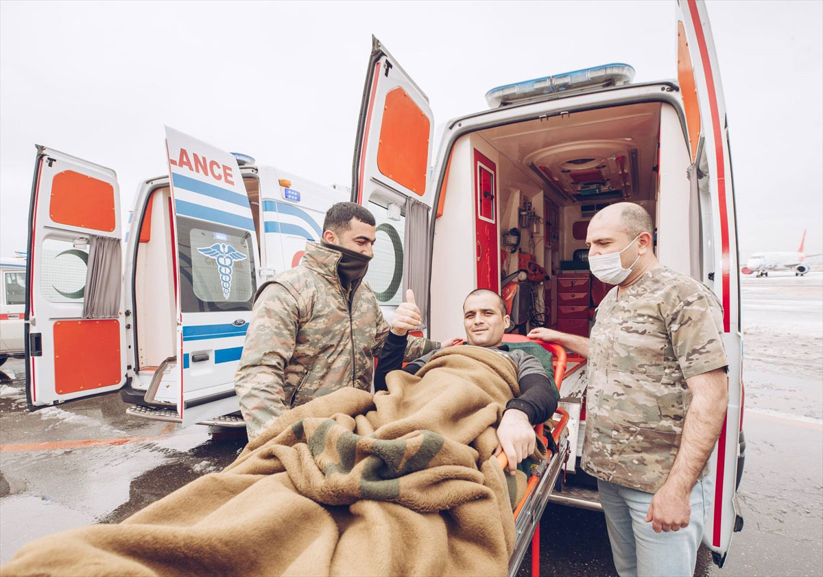 Savaşı gazisi 10 Azerbaycanlı Türkiye'de tedavi edilecek