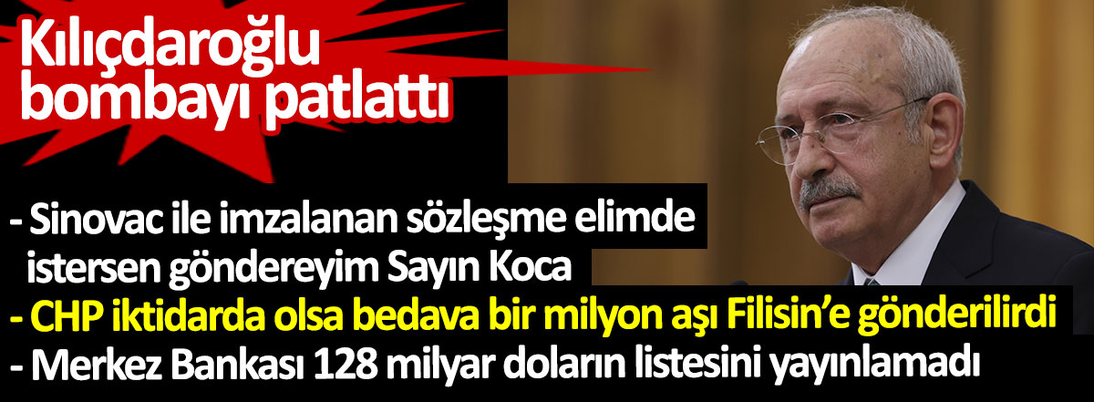Kılıçdaroğlu açıkladı. Sinovac ile imzalanan sözleşme elimde istersen göndereyim Sayın Koca