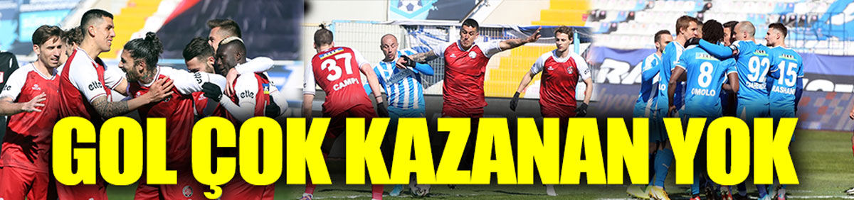 BB Erzurumspor - Fatih Karagümrük maçında gol çok kazanan yok