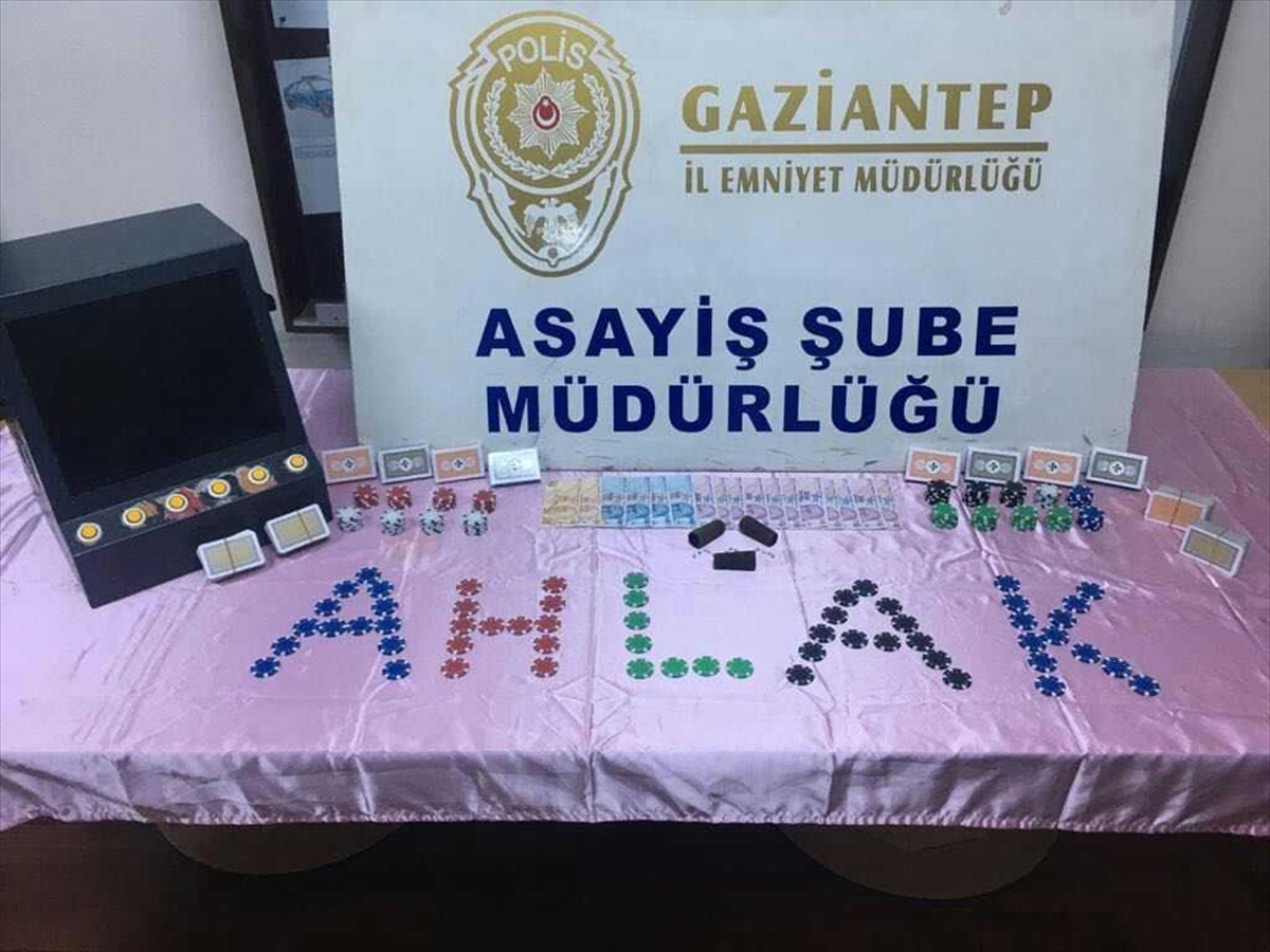 Gaziantep'te kumar operasyonu: 9 gözaltı