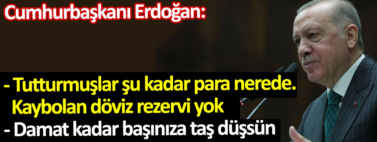 Erdoğan: Damat kadar başınıza taş düşsün