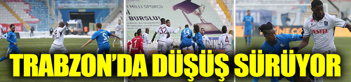 Trabzonspor'da düşüş sürüyor
