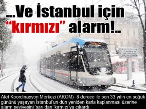 ...Ve İstanbul için "kırmızı" alarm!..