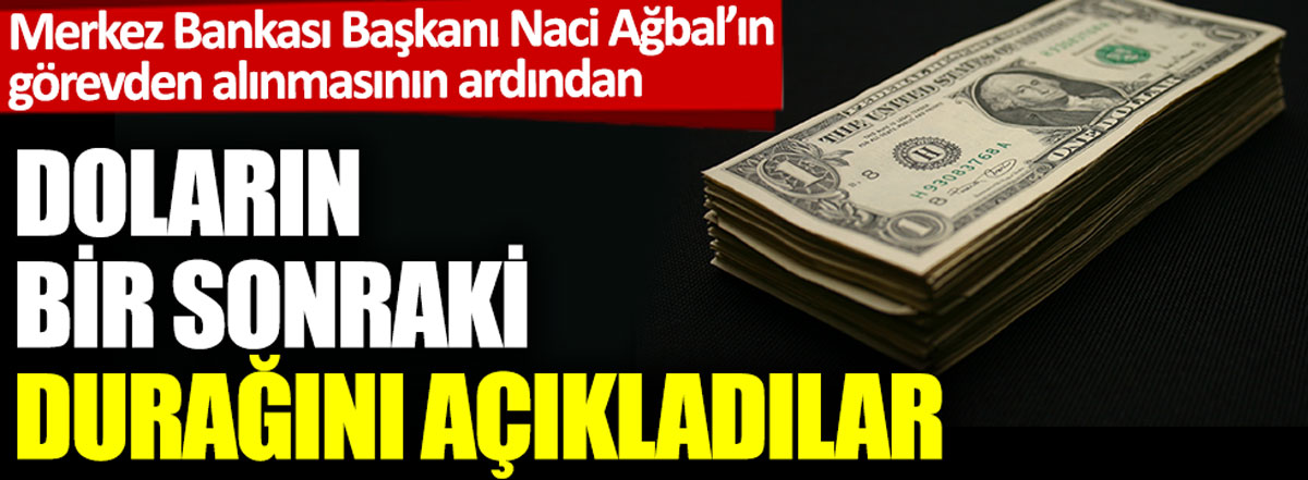 Merkez Bankası Başkanı Naci Ağbal'ın görevden alınmasının ardından doların bir sonraki durağını açıkladılar
