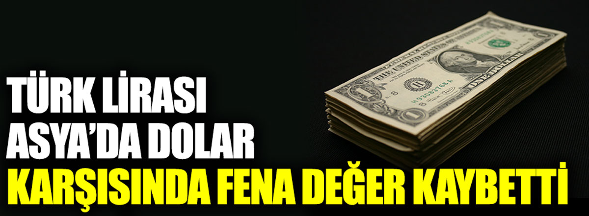 Türk lirası Asya'da dolar karşısında fena değer kaybetti