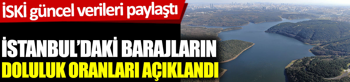 İstanbul'daki barajların doluluk oranları açıklandı. İSKİ güncel verileri paylaştı