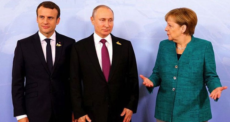 Putin, Macron ve Merkel ile görüştü