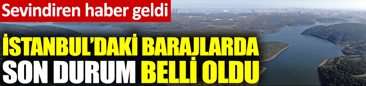 İstanbul'daki barajlardan sevindiren haber geldi. Doluluk oranı belli oldu