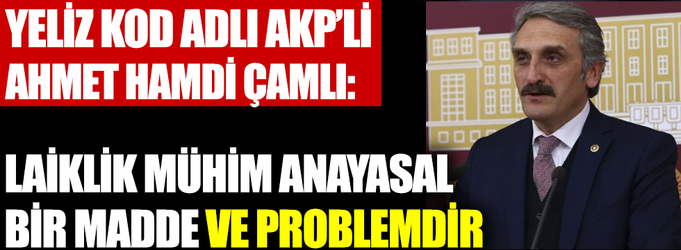 Yeliz kod adlı AKP'li Ahmet Hamdi Çamlı: Laiklik mühim anayasal bir madde ve problemdir