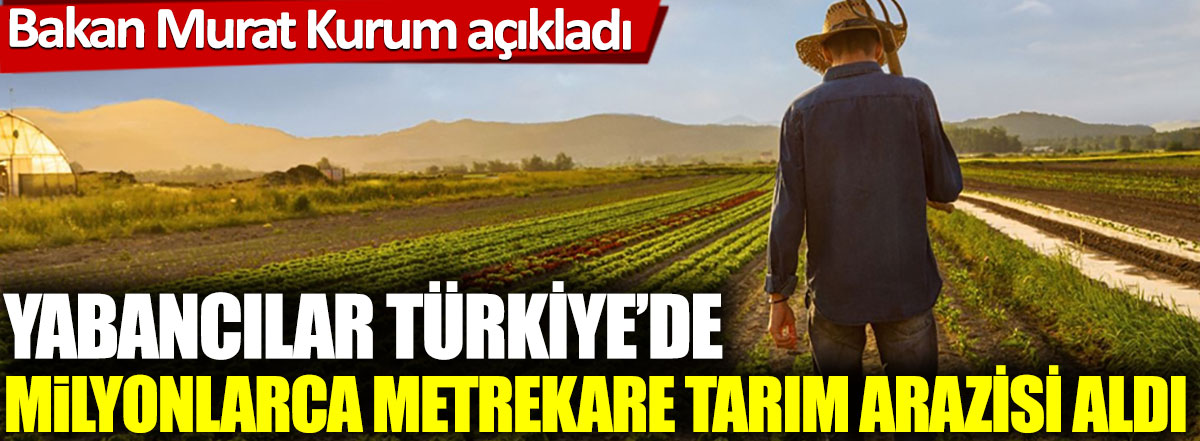 Yabancılar Türkiye’de milyonlarca metrekare tarım arazisi aldı. Bakan Murat Kurum açıkladı