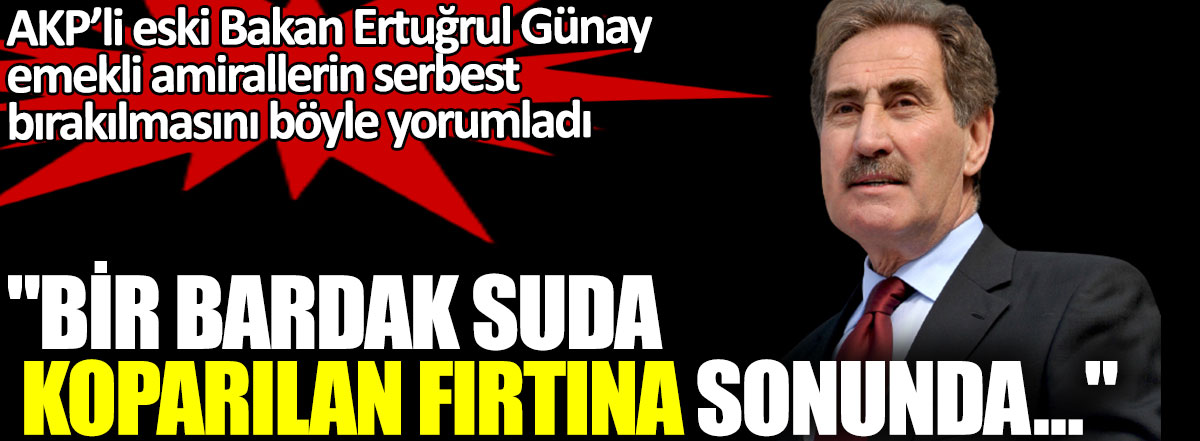 AKP’li eski Bakan Ertuğrul Günay emekli amirallerin serbest bırakılmasını böyle yorumladı