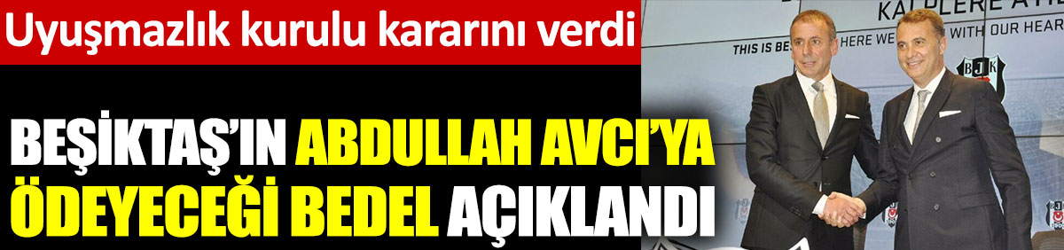 TFF Uyuşmazlık Çözüm Kurulu'ndan Beşiktaş ve Abdullah Avcı kararı!
