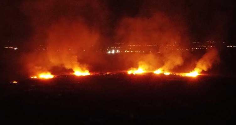 Erzincan'da koruma altındaki alanda yangın