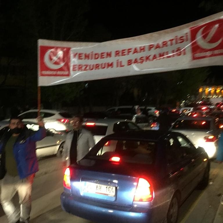 Erzurum'da binlerce araçlık İsrail protestosu