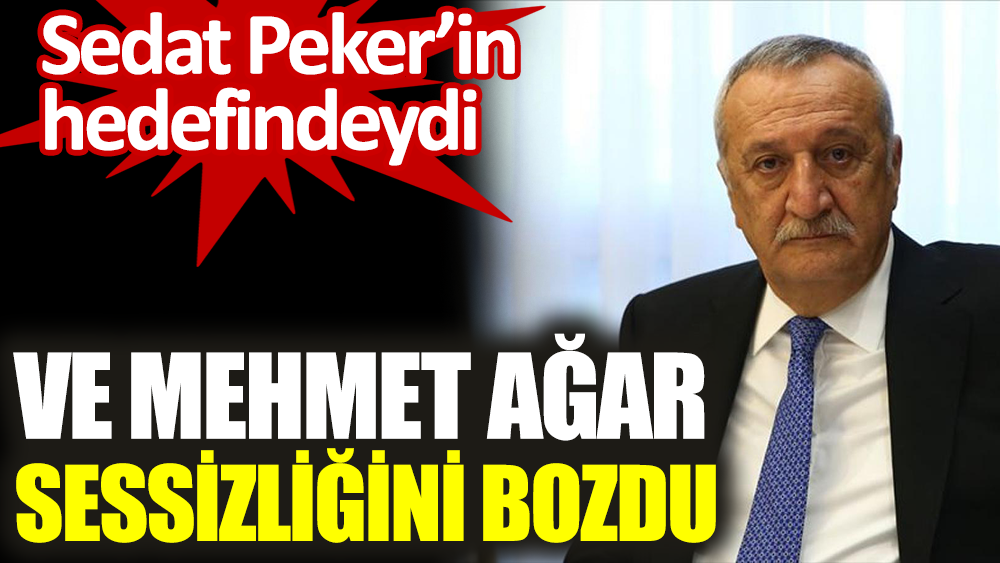 Mehmet Ağar sessizliğini bozdu. Sedat Peker'in hedefindeydi