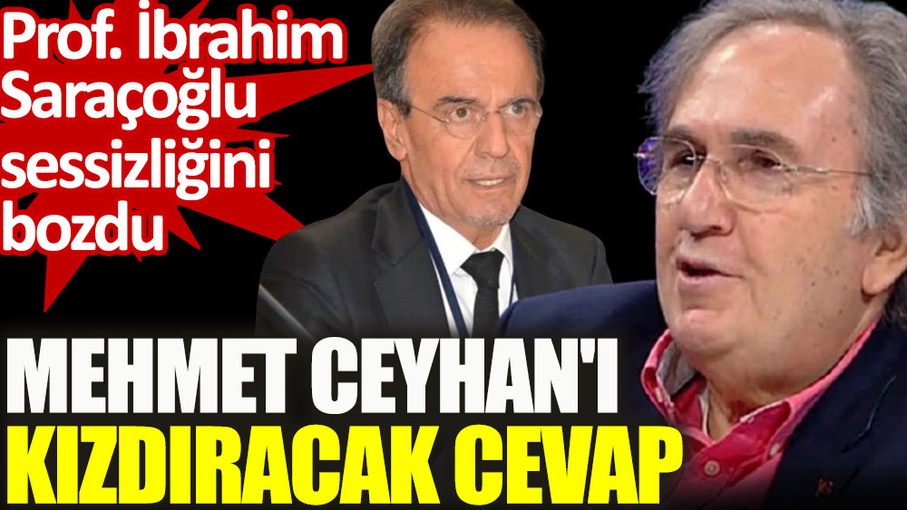 Prof. İbrahim Saraçoğlu'dan Mehmet Ceyhan'ı kızdıracak cevap