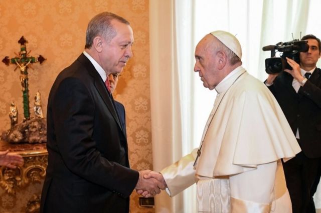 Erdoğan Papa ile Gazze'yi görüştü