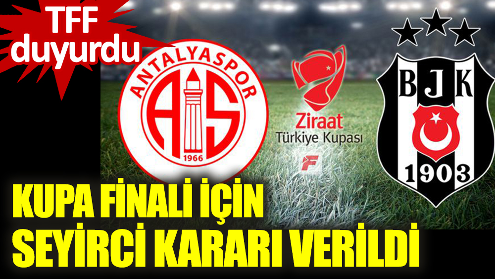 Türkiye Kupası finali seyircisiz oynanacak. Türkiye Futbol Federasyonu duyurdu
