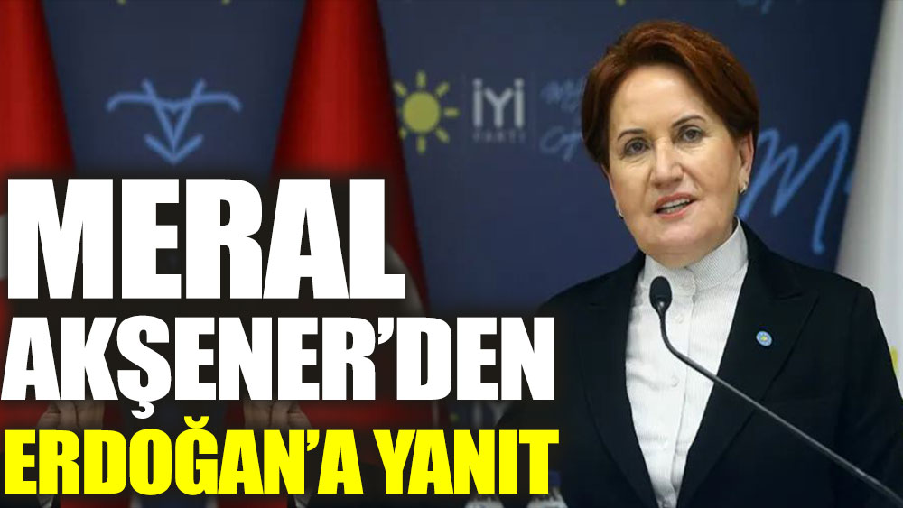 Meral Akşener'den Erdoğan'a yanıt