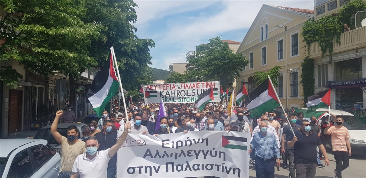 İskeçe'de Filistin’e destek gösterisi