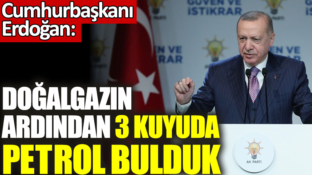 Erdoğan: 3 yeni kuyuda petrol bulduk
