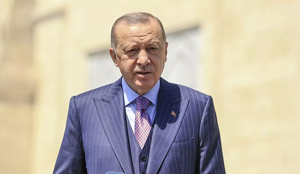 Erdoğan maske fabrikasının açılışında konuştu