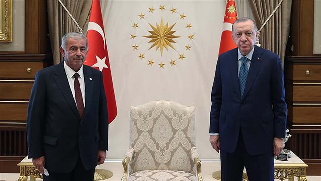 Erdoğan, KKTC Cumhuriyet Meclisi Başkanı'nı kabul etti
