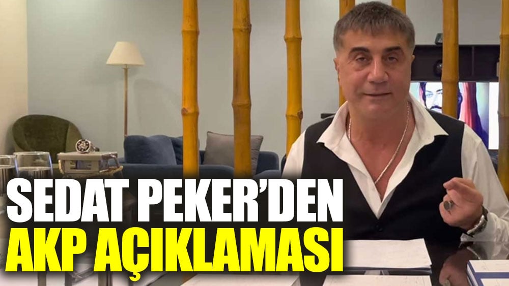 Sedat Peker'den AKP açıklaması