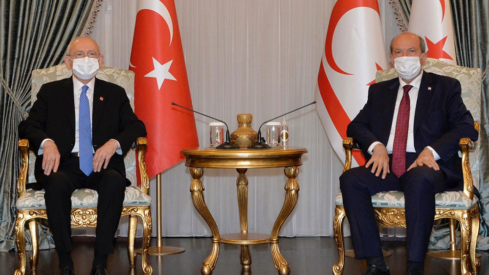 Kılıçdaroğlu KKTC Cumhurbaşkanı Ersin Tatar ile görüştü
